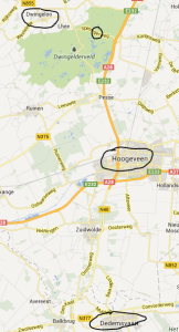 Overzicht: Dwingeloo, de vindplek van Smit, Hoogeveen en Dedemsvaart